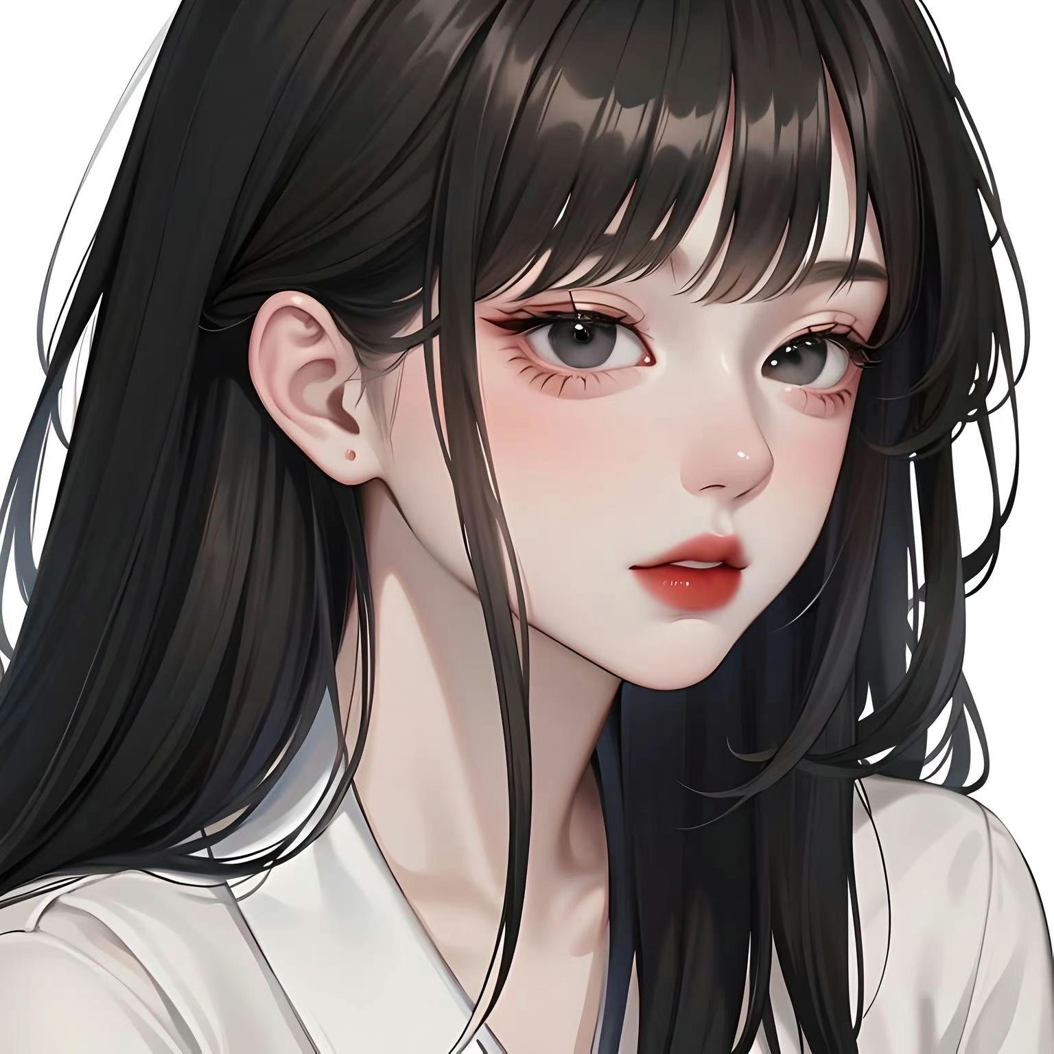 ai女孩头像:一见倾心