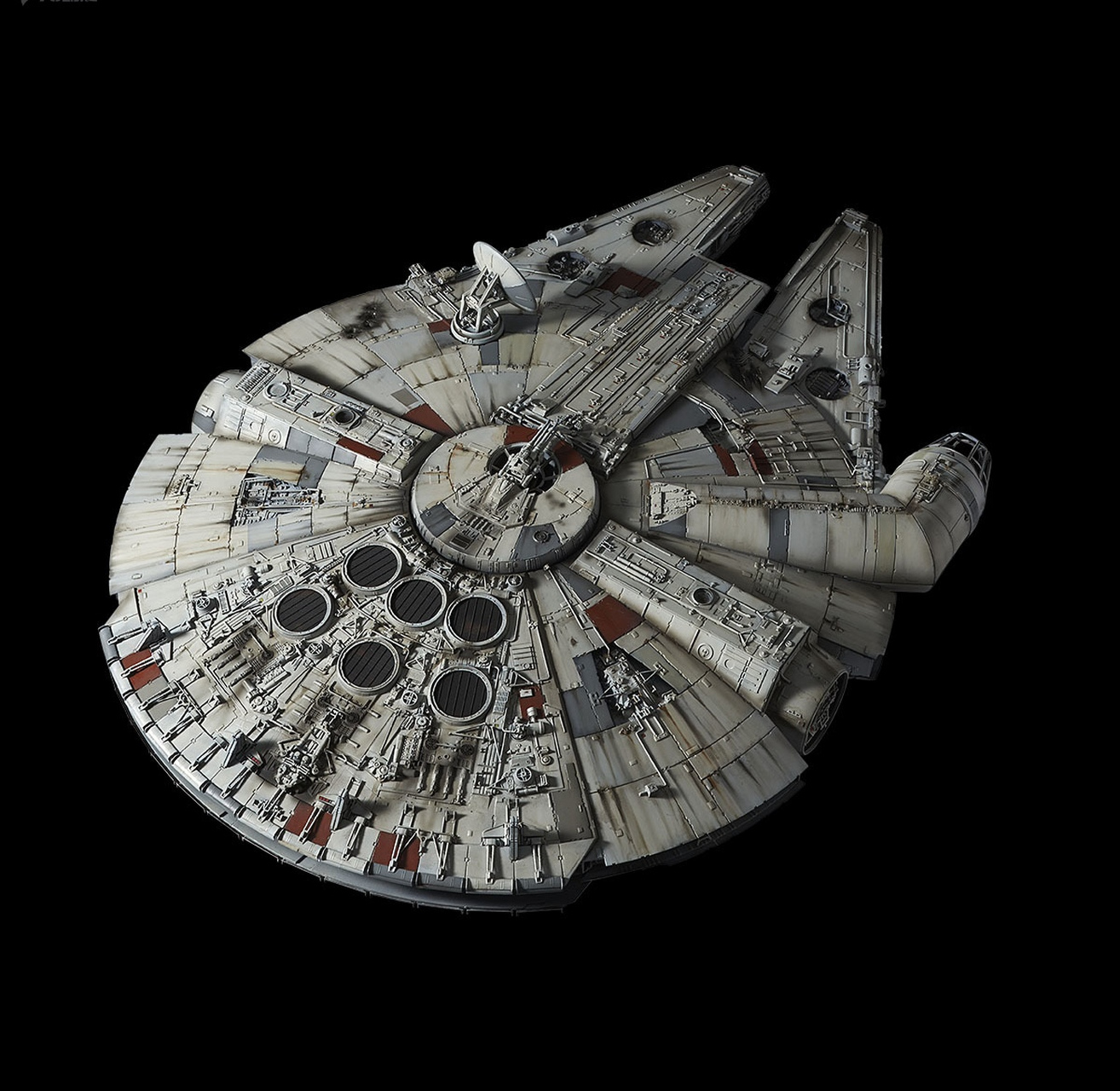 模型欣赏:万代 pb 网限 pg 1/72 星球大战千年隼.