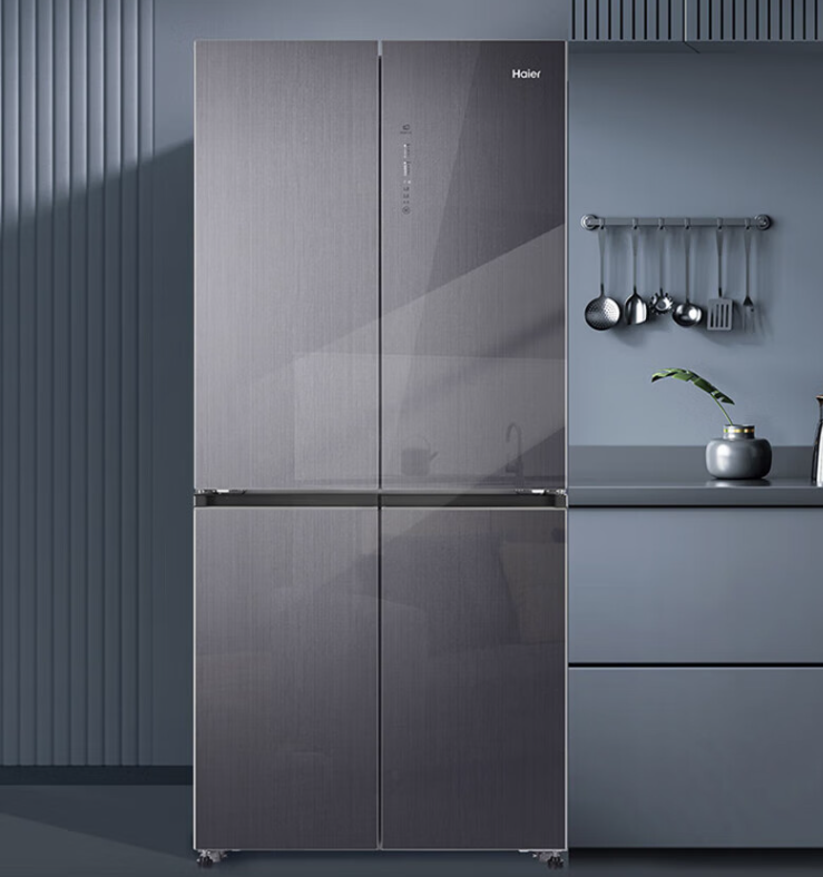 海尔超薄风冷无霜双开门冰箱:470l超大容量,4999元真实惠