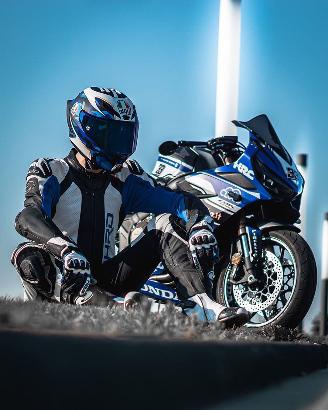 蓝色的本田cbr650r机车美图,车主derfreeze