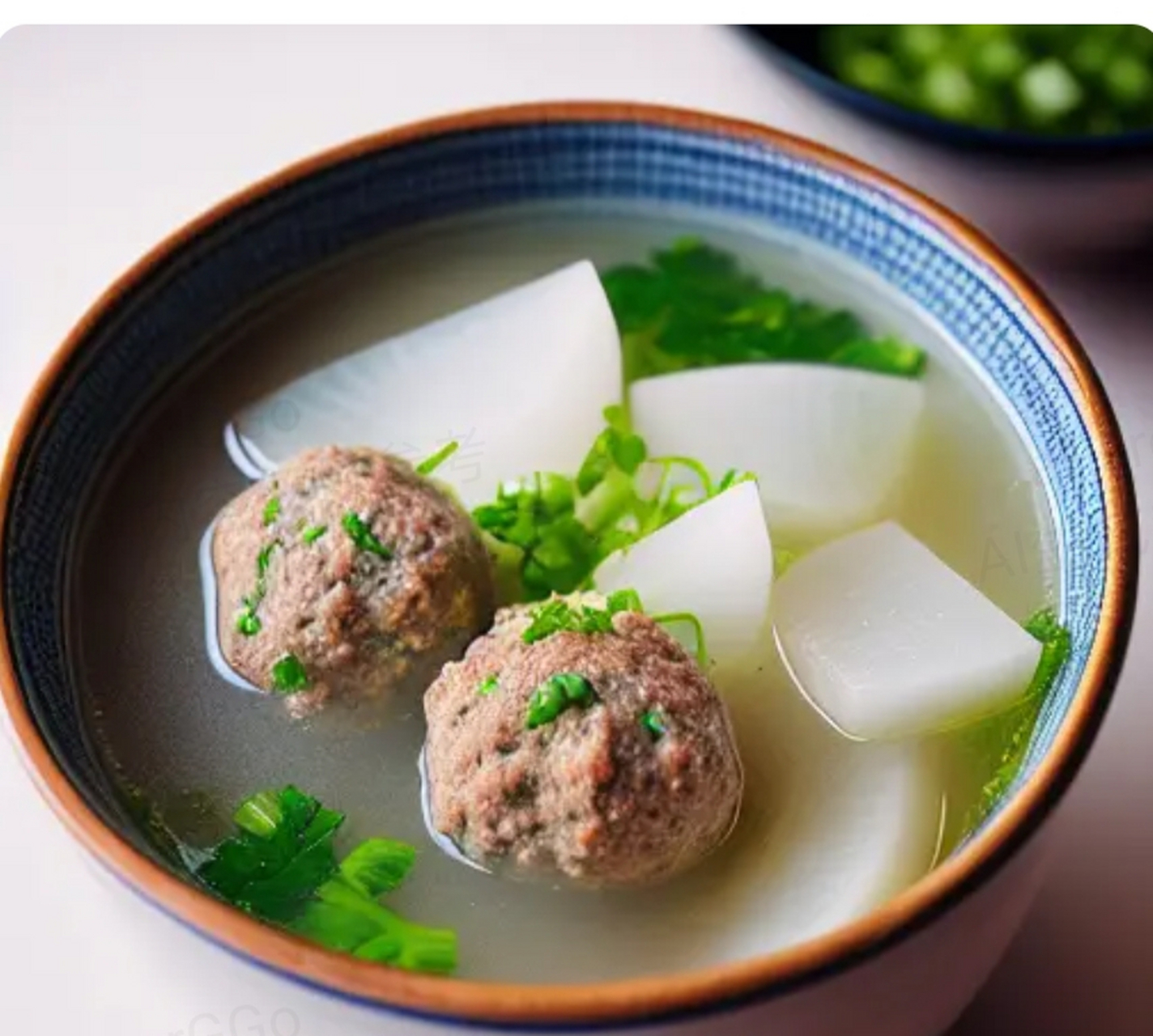 今天做了一道羊肉丸子萝卜汤,美味可口,心情也因此变得格外满足.