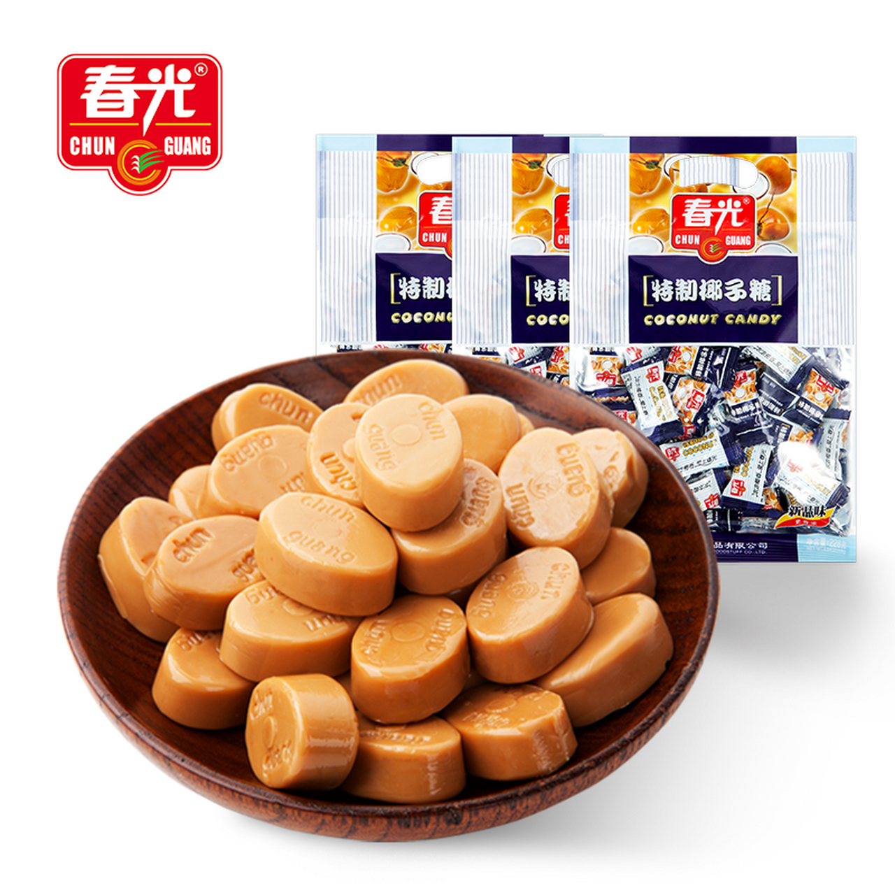春光食品 特制椰子糖 228g*3袋 下单立减5元,领券实付29.9元.