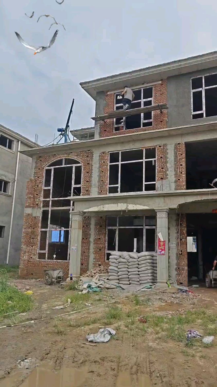 农村自建房,施工现场实拍