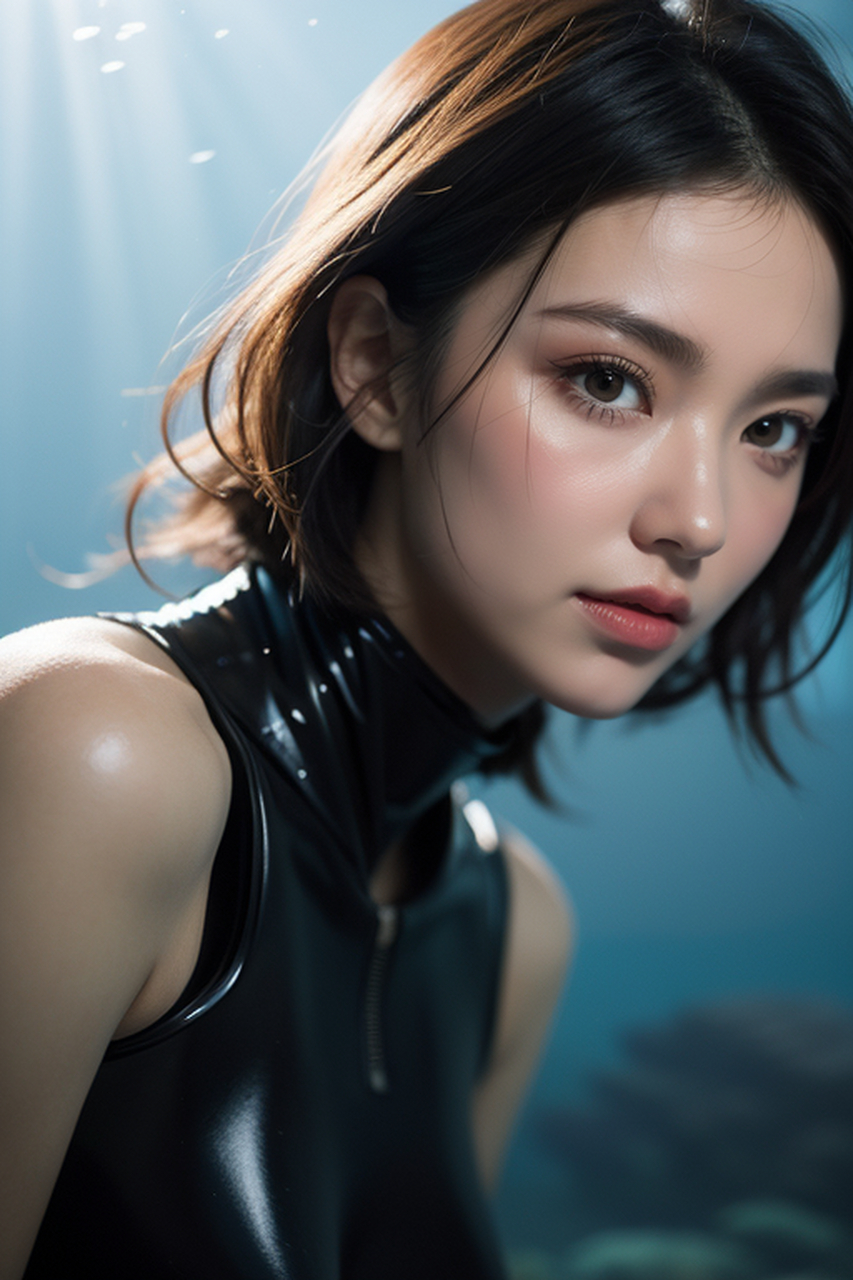 养眼美女# 美丽的科幻魅惑系,铠甲,皮衣,蔚蓝背景