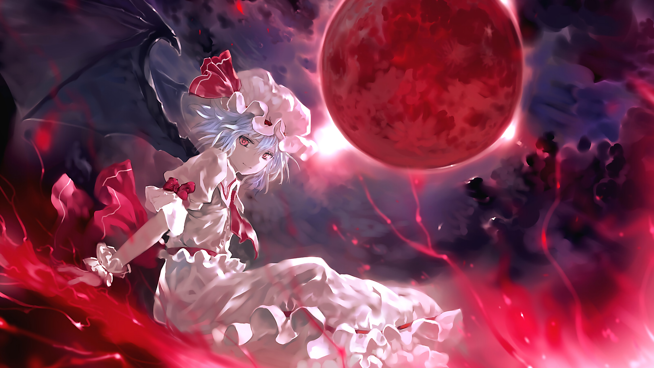 血月,吸血鬼#二次元美图# #动漫美图