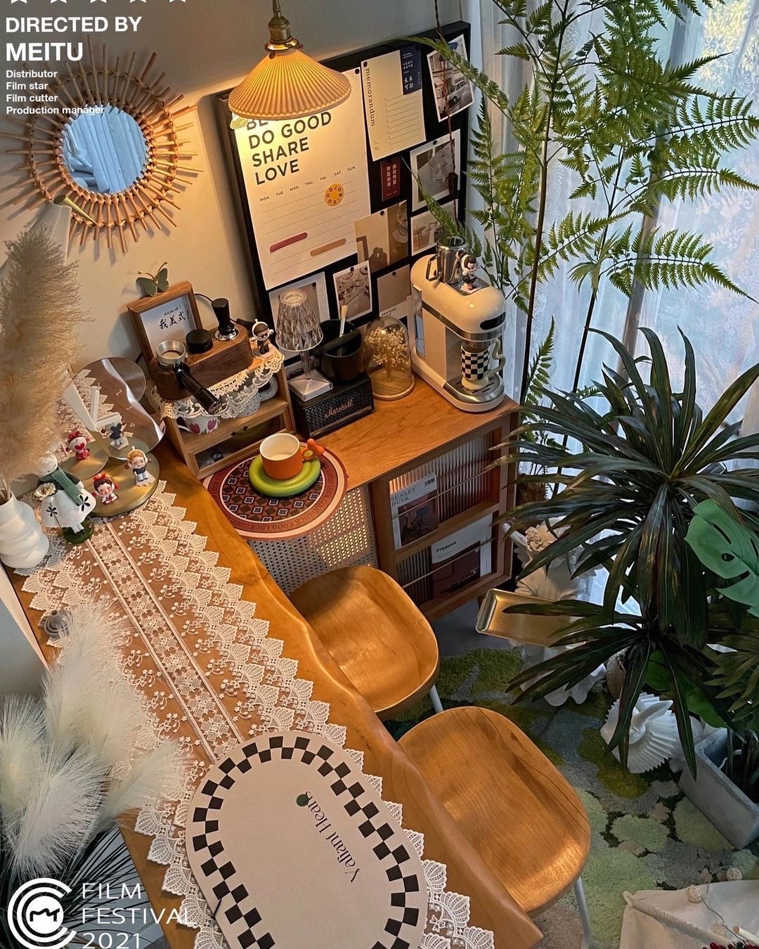 家庭咖啡角,白天晚上都很美