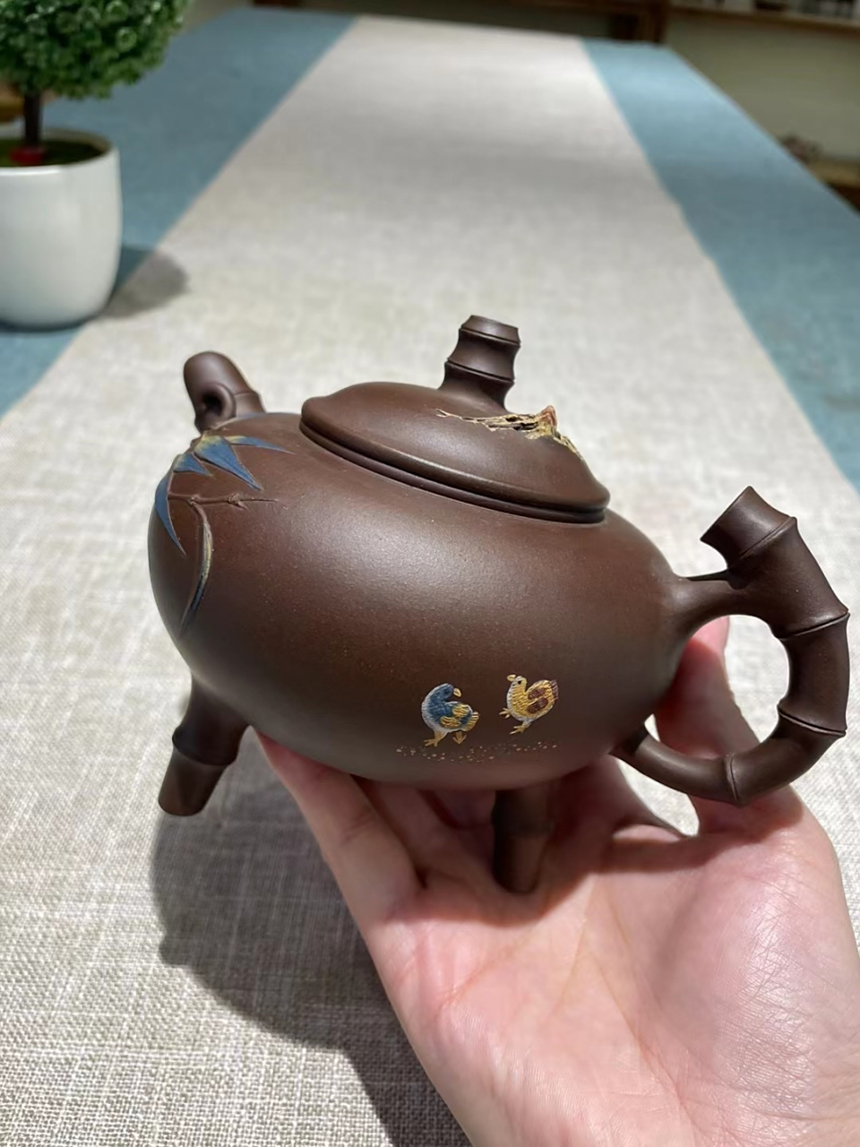 祝君好运  江苏省工艺美术大师 桑黎兵老师作品#紫砂壶# #全手工