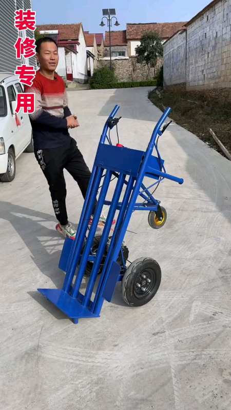 装修专用,推地板,推沙,推水泥,进电梯上楼送料使用的电动老虎车-度小