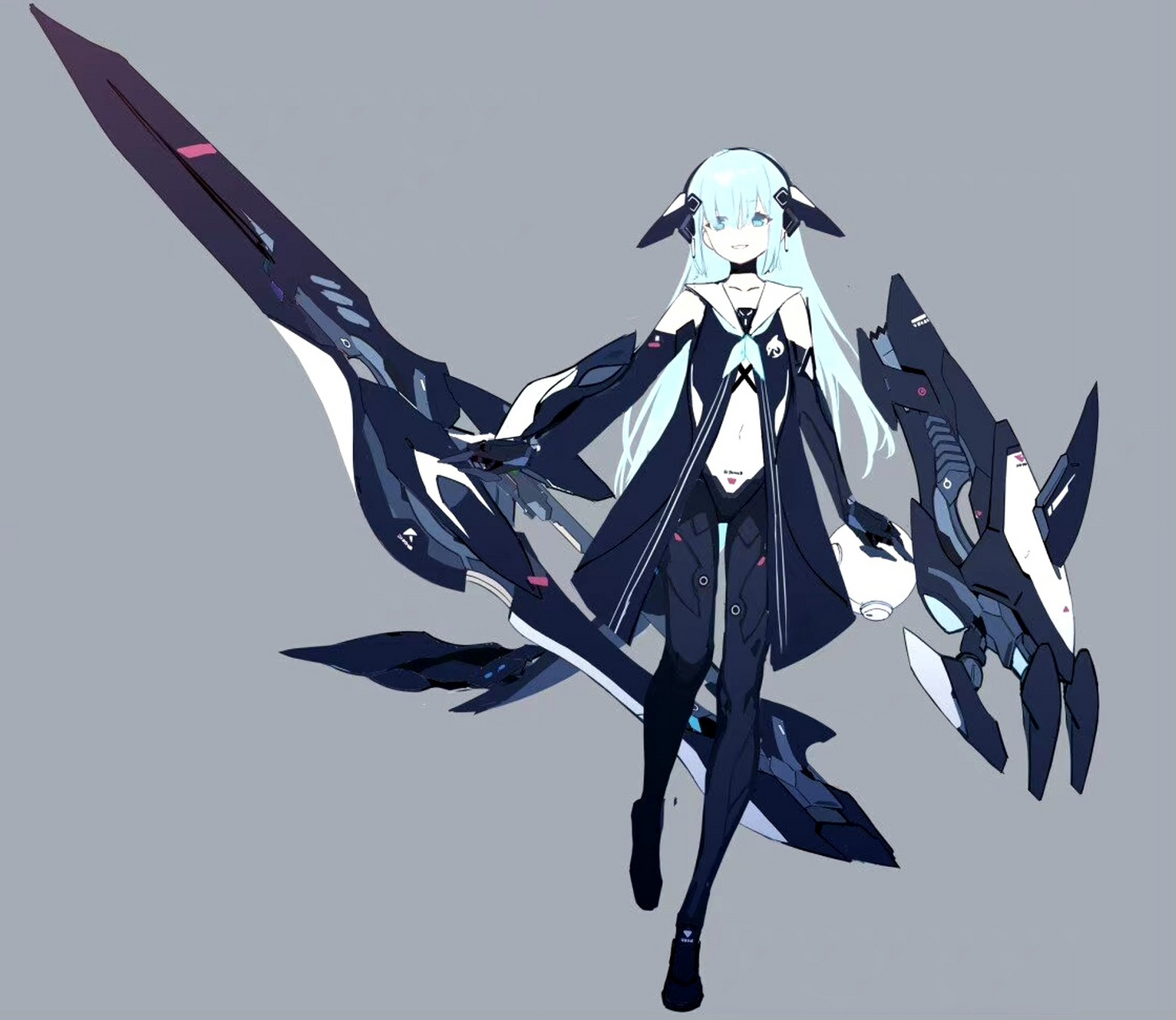 一组机甲少女插画欣赏,by 羽早toya.#动漫# #插画# #二次元