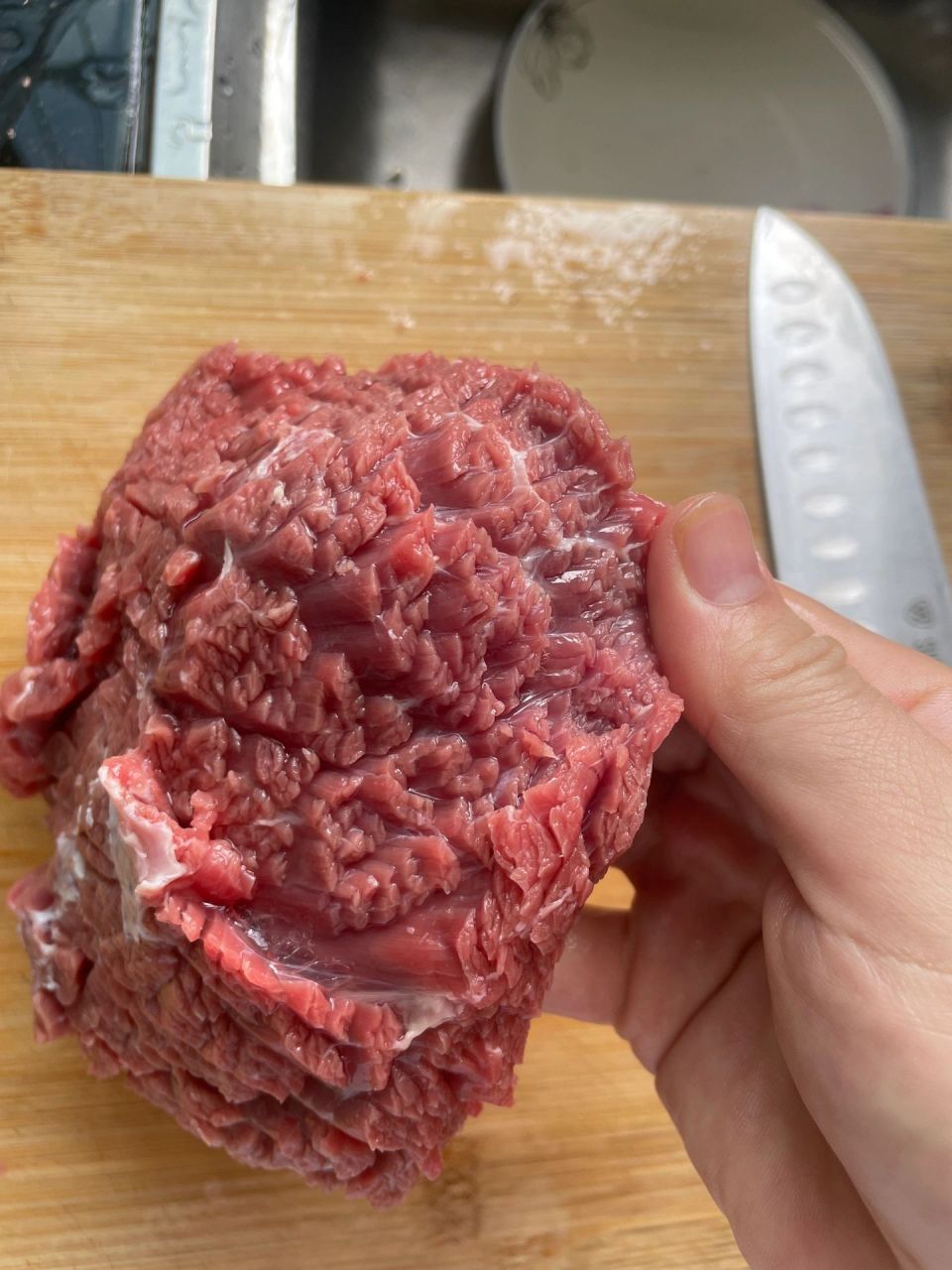 这是假牛肉吗?怎么一层一层的,是买到假的吗?