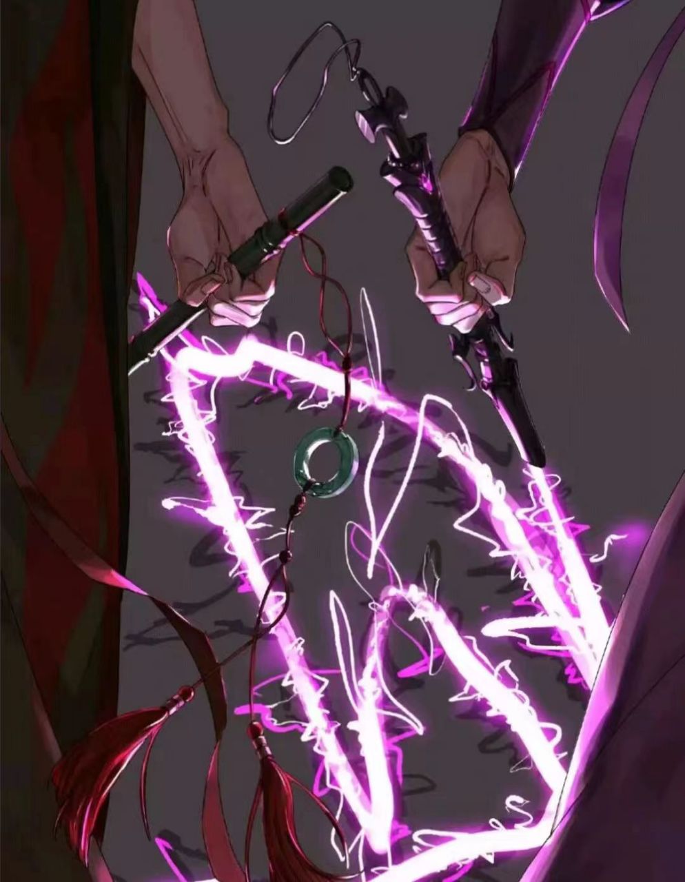 曾经三毒随便并肩作战,如今陈情紫电分道扬镳  #二次元# #魔道祖师