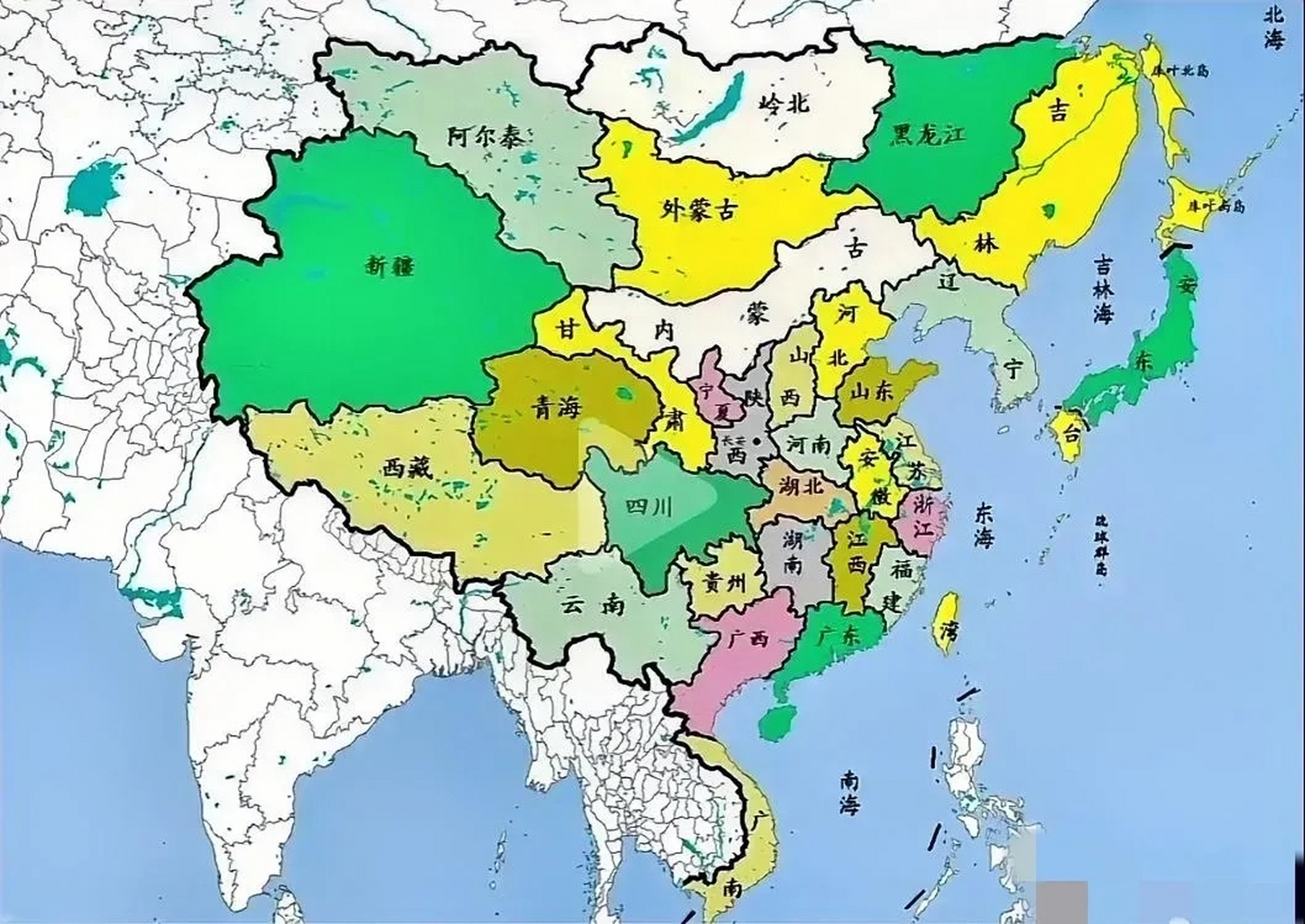 中国最理想的疆域,这样就能稳坐钓鱼台,傲立在世界之巅,所有的威胁对