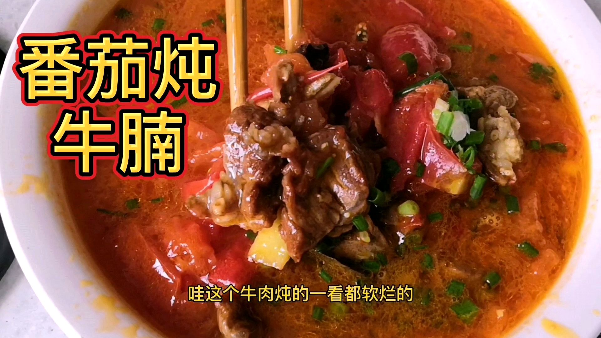 番茄炖牛腩家常做法,好吃易学牛肉软嫩,汤汁酸爽营养又下饭!