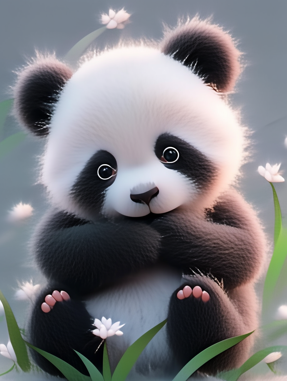 可爱大熊猫幼崽可爱头像壁纸背景图