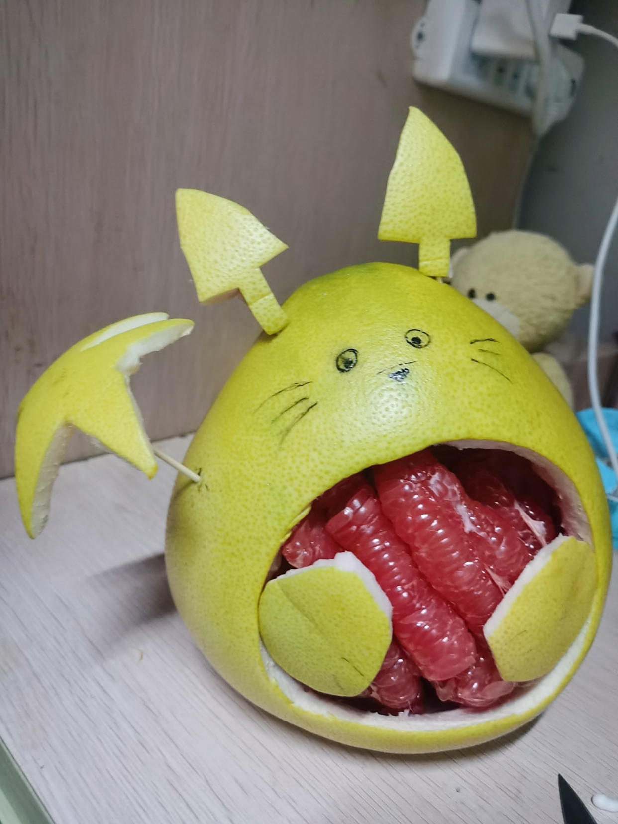 柚子手工可爱龙猫造型