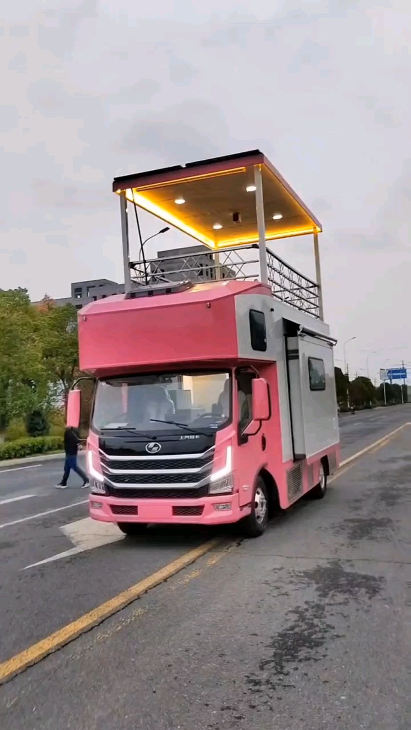 上汽跃进h500轻卡房车,带升顶露台,侧扩展-度小视