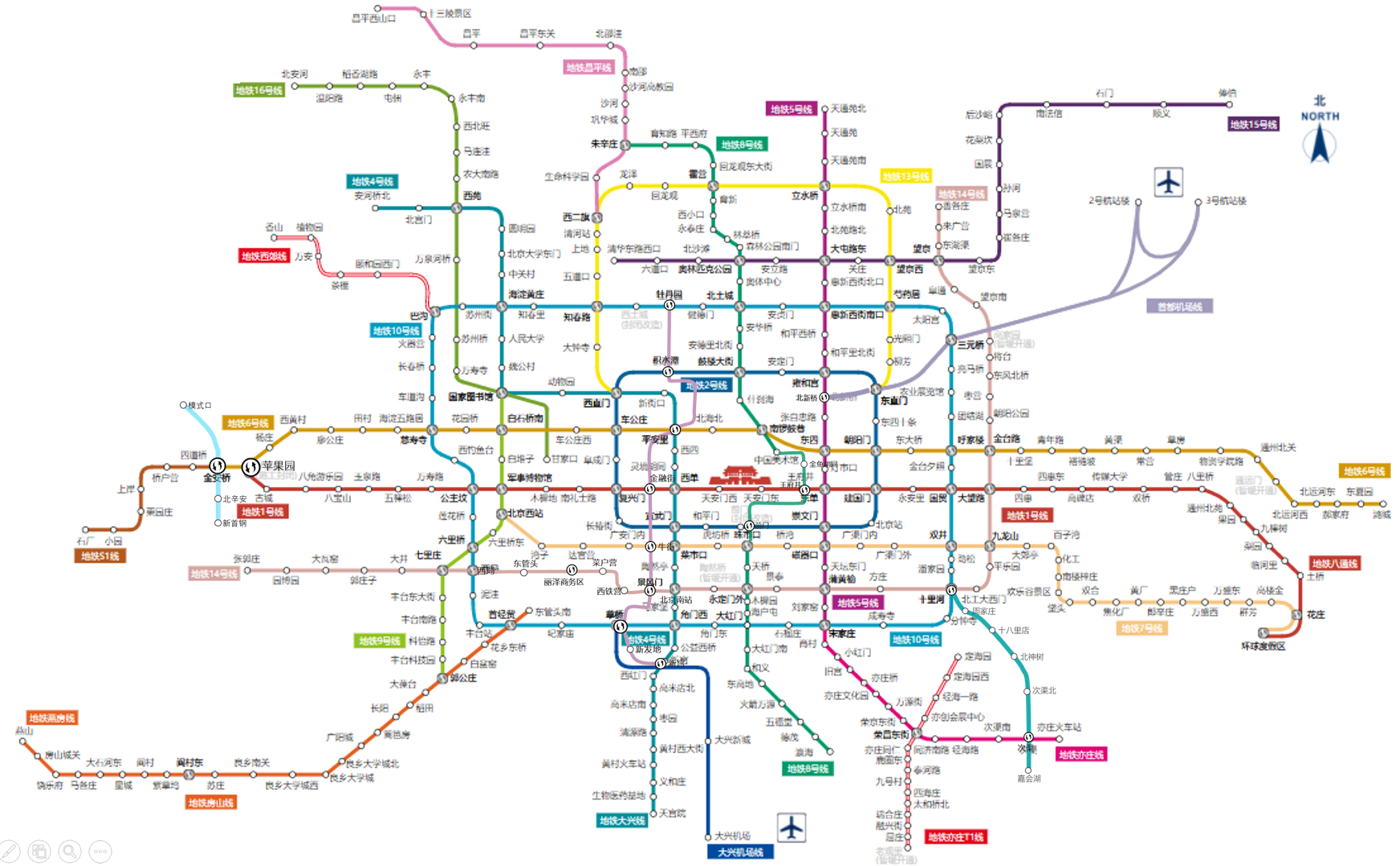 速速收藏!密集开通,北京地铁2021年底线路图规划是啥样