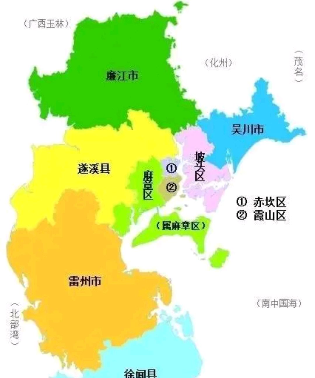 湛江地图放大图片