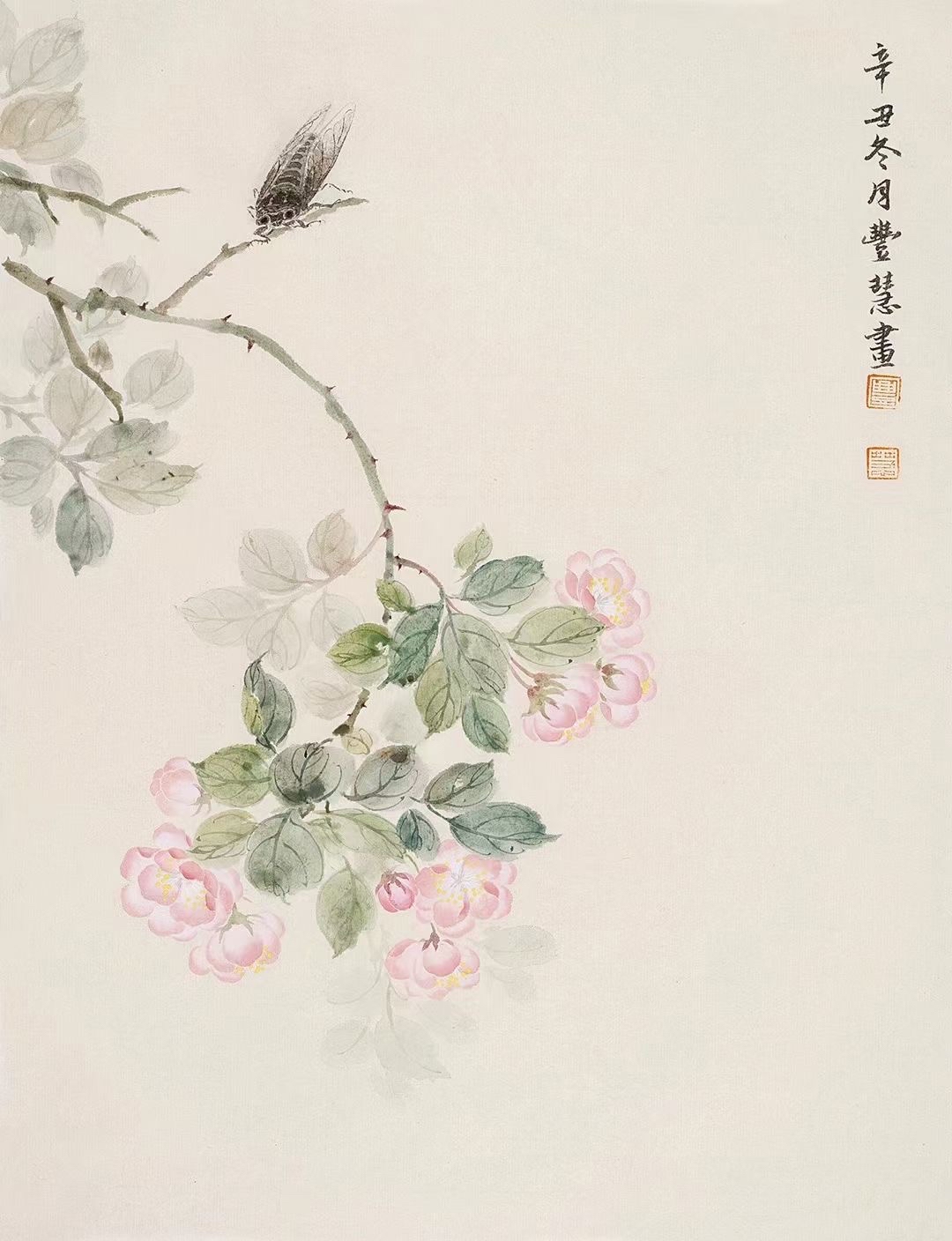 丰慧花鸟画新作高清细节图欣赏