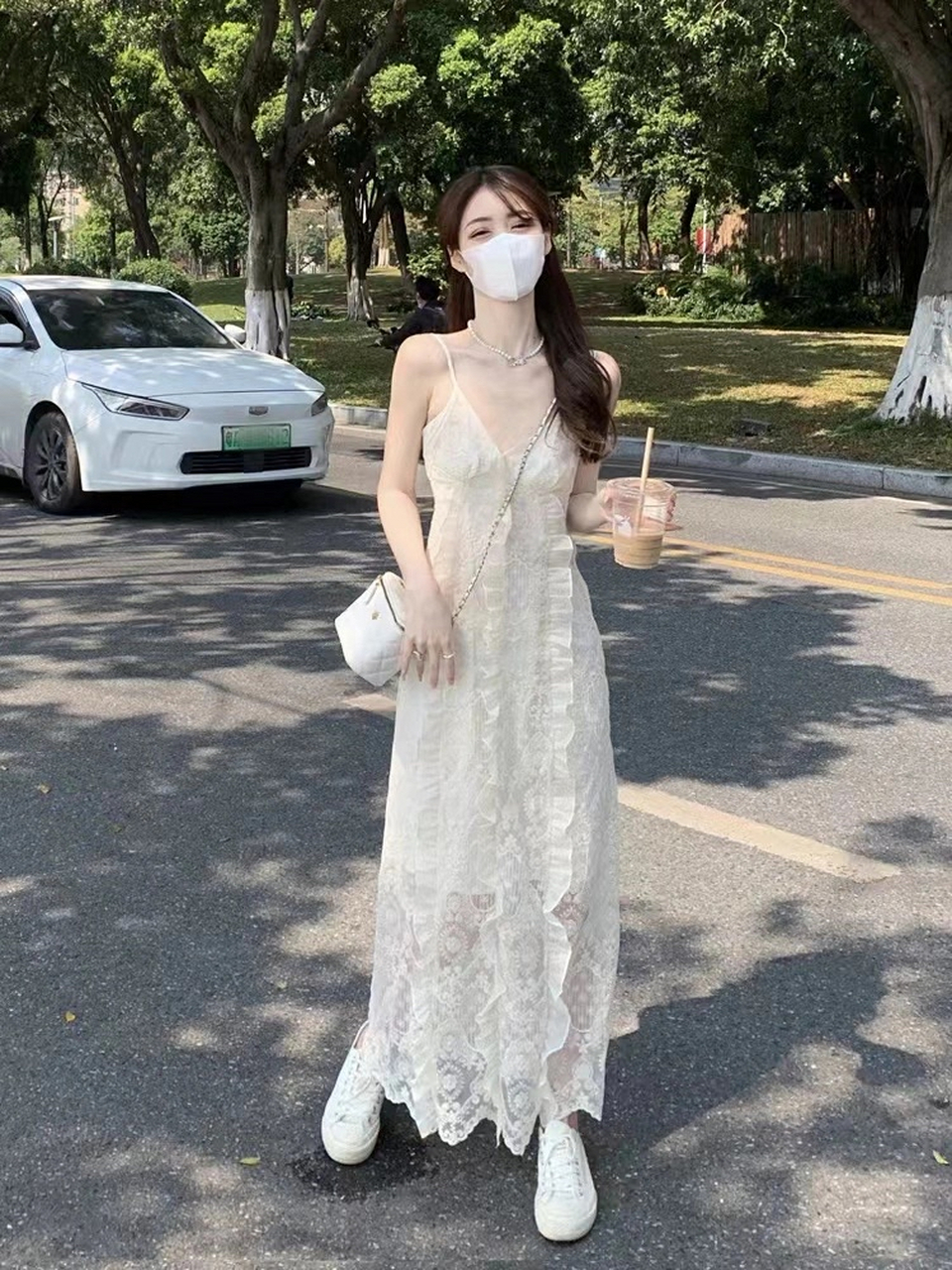 真的拒绝不了蕾丝吊带裙!