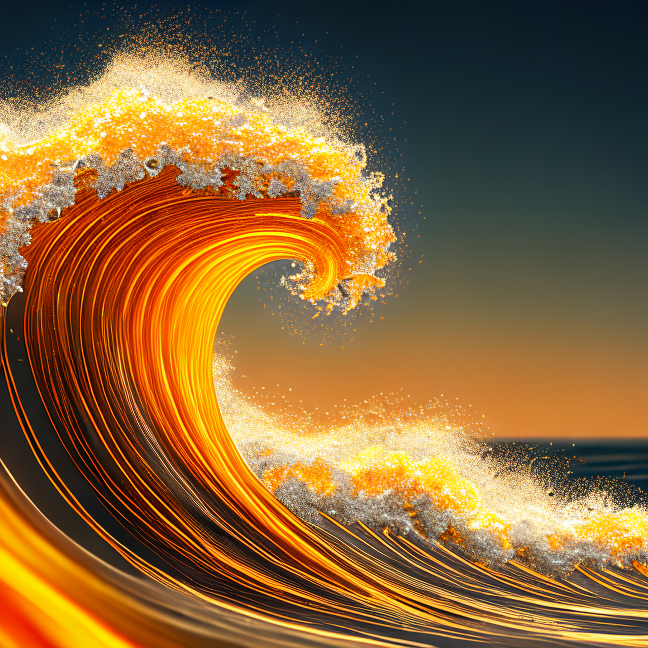 ai绘画--抽象画大海#涂鸦一格ai绘画# #ai绘画# #美术作品