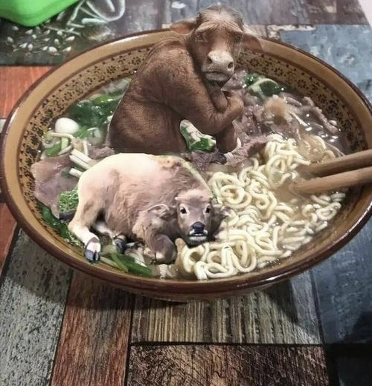 去吃一碗牛肉面吃去两头牛来