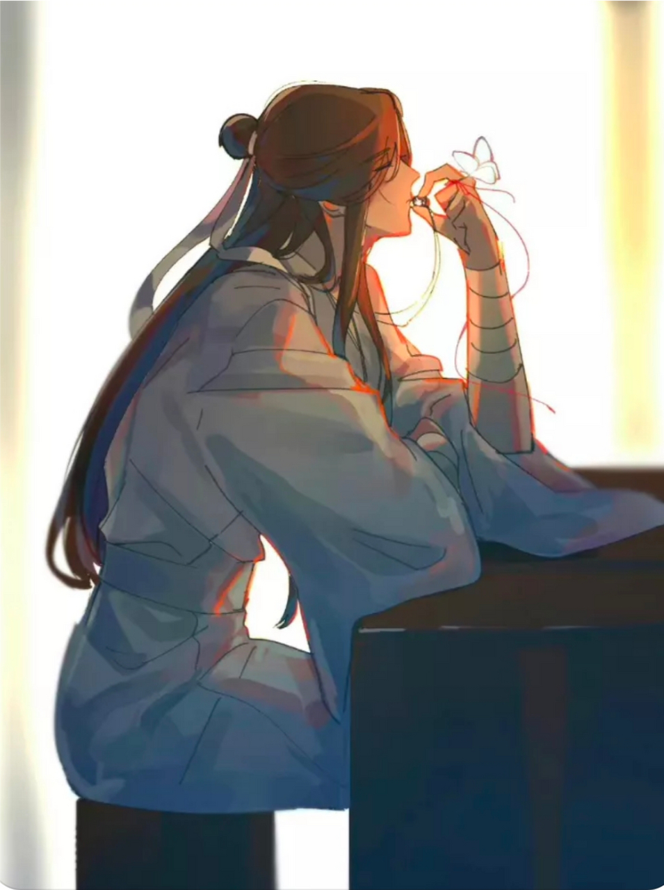 亲吻骨戒,花城一直陪在哥哥身边#天官赐福# #花城谢怜