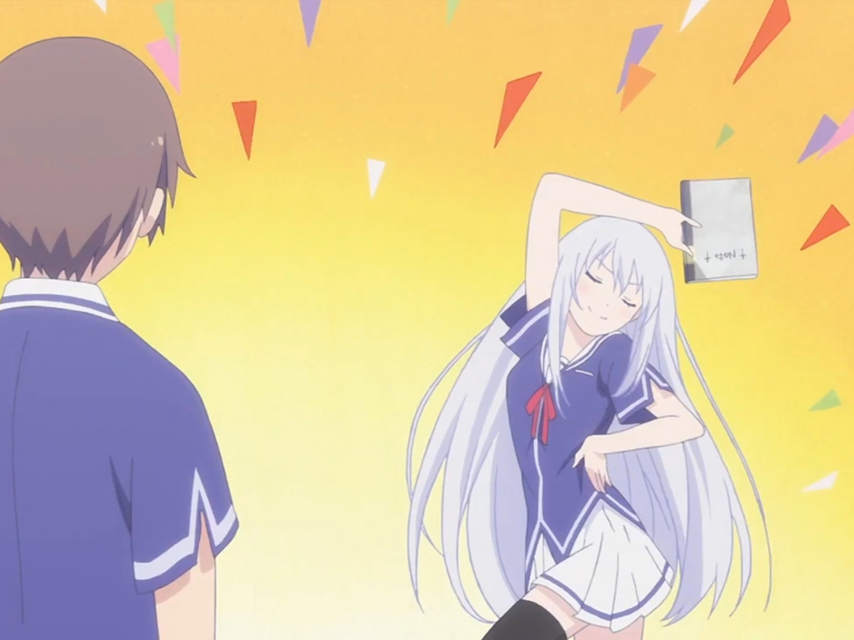 会玩jojo梗的白毛女友 ,番名《我女友与青梅竹马的惨烈修罗场》