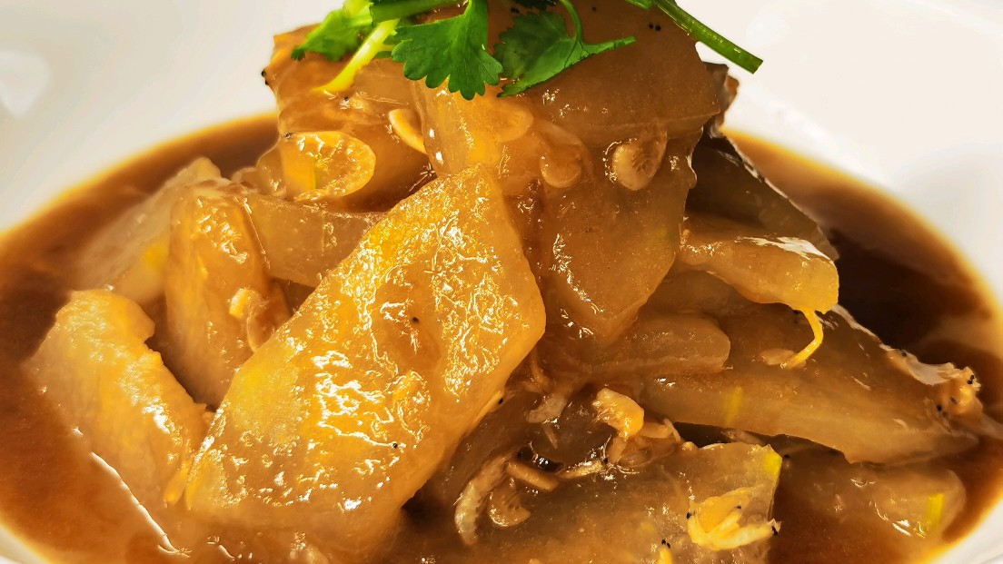 家常菜虾皮烧冬瓜,记住这一点,鲜香入味,真解馋