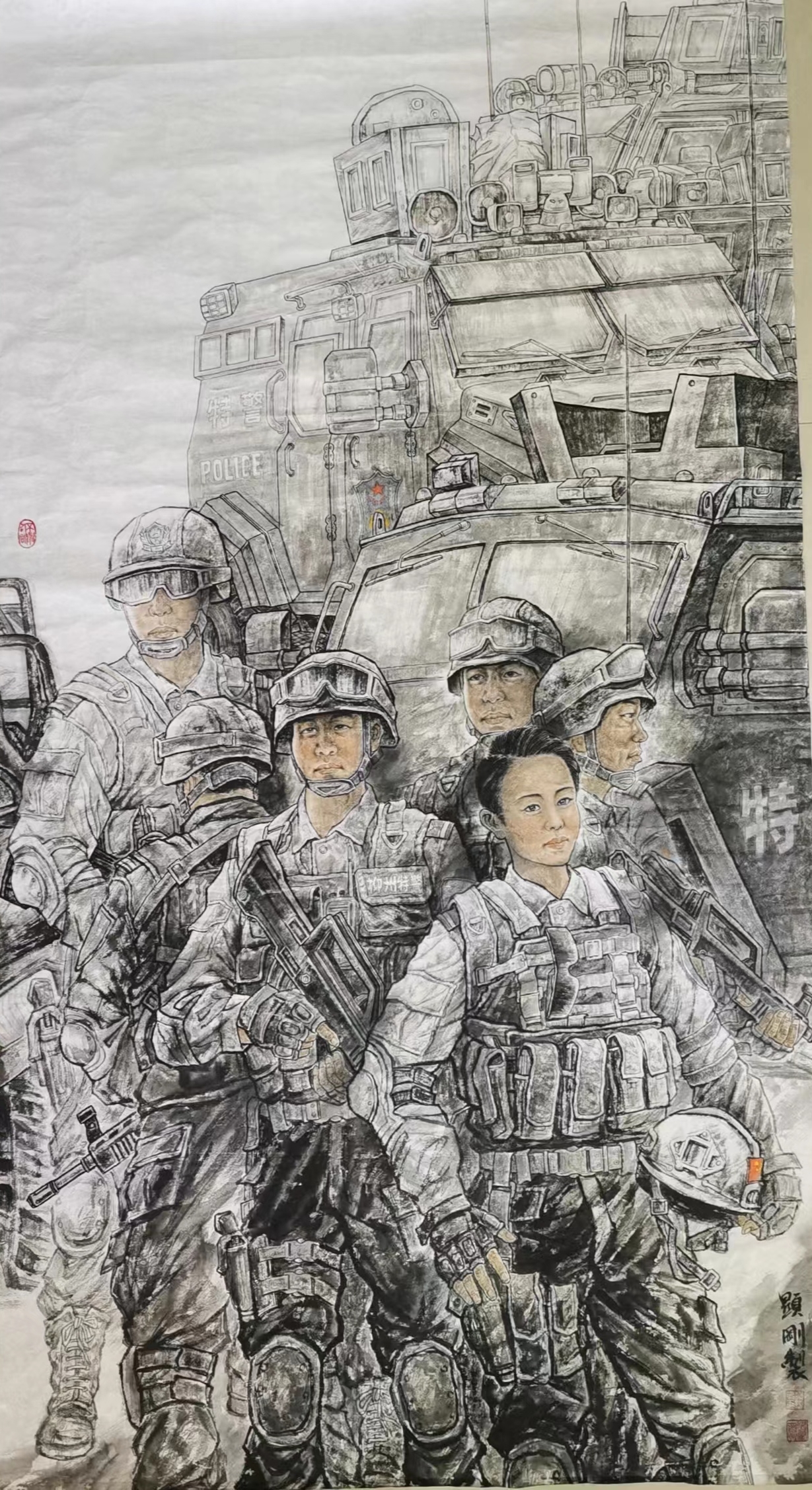 从军营走出的画壇新秀赖显刚