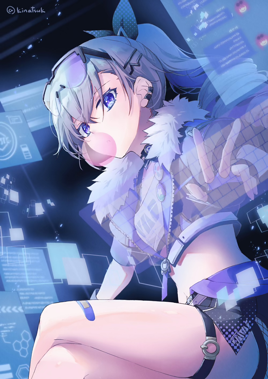 边吹泡泡边打代码的骇客银狼#崩坏星穹铁道#  画师:きなつ