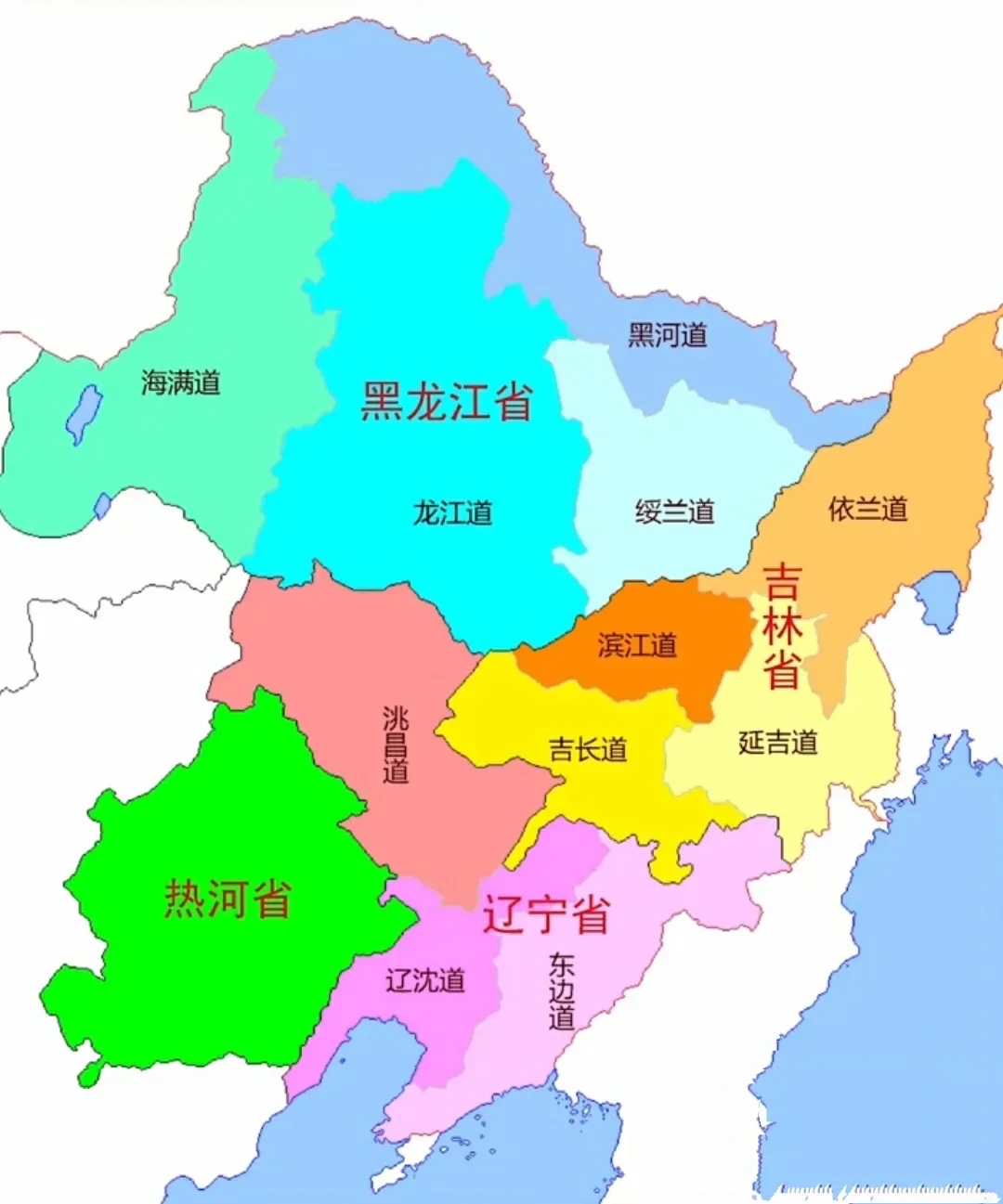 民国1925年的东北行政图