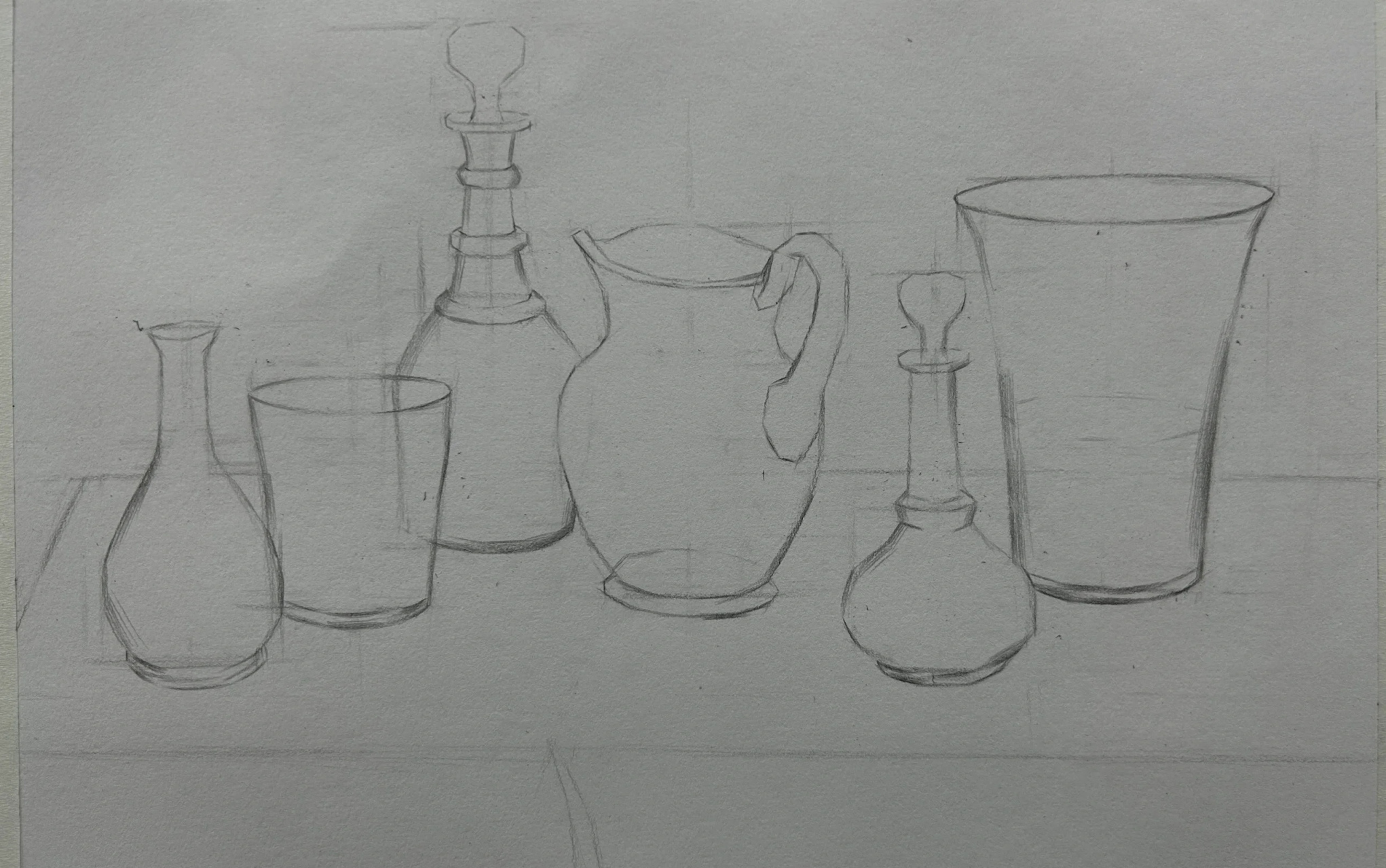 素描玻璃透明类物体的质感怎么画?超详细教程教你,美术生进!