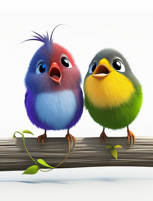 一对可爱的小鸟头像壁纸背景图多张精选