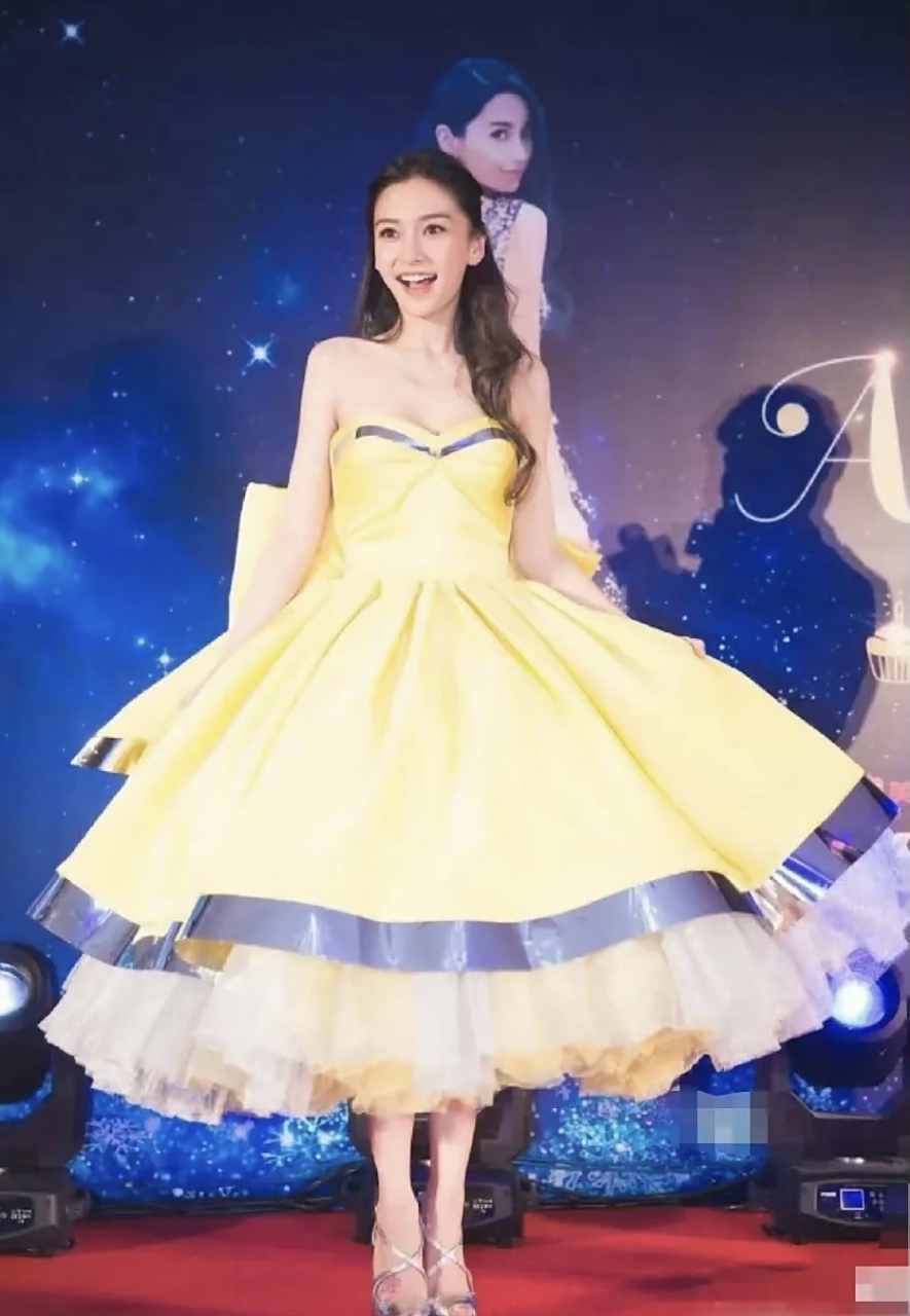 angelababy早期头戴向日葵的照片,阳光又明艳