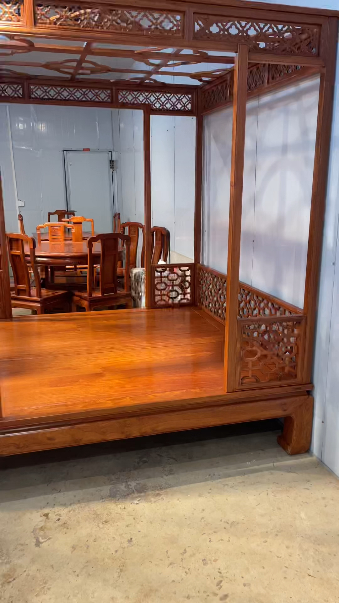 缅甸花梨大果紫檀国标红木架子床