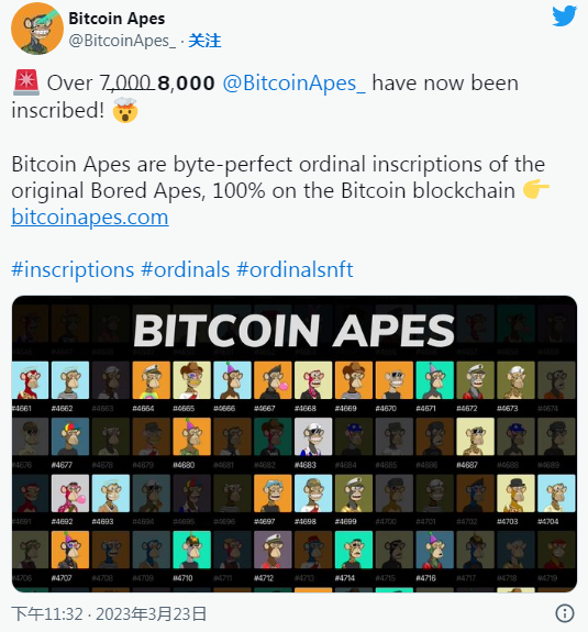 ape yacht club 克隆在比特币上的盛行