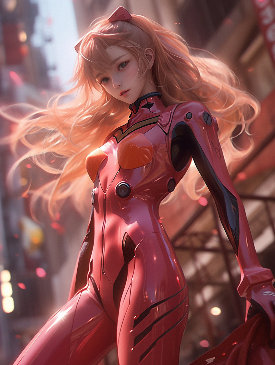 明日香—新世纪福音战士, ai二次生成3 d效果,有少年的记忆气息么?
