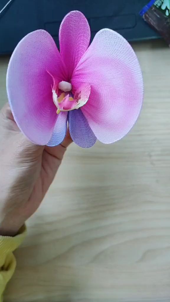 蝴蝶兰丝网花制作,教程今天有发!