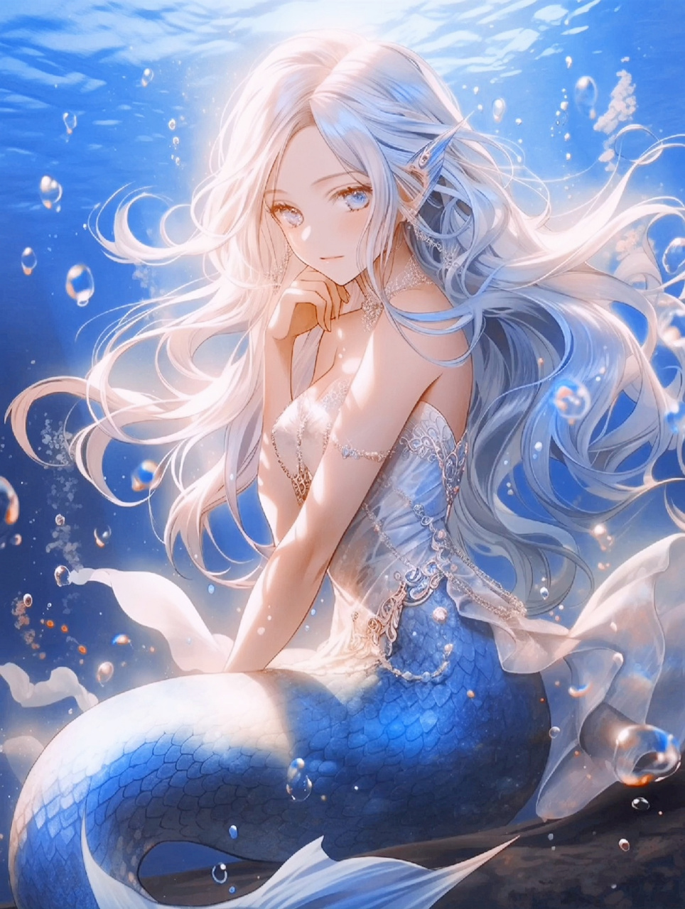 为爱搁浅的四位人鱼公主, 小公主还在海边探索外面的世界, 对海以外的