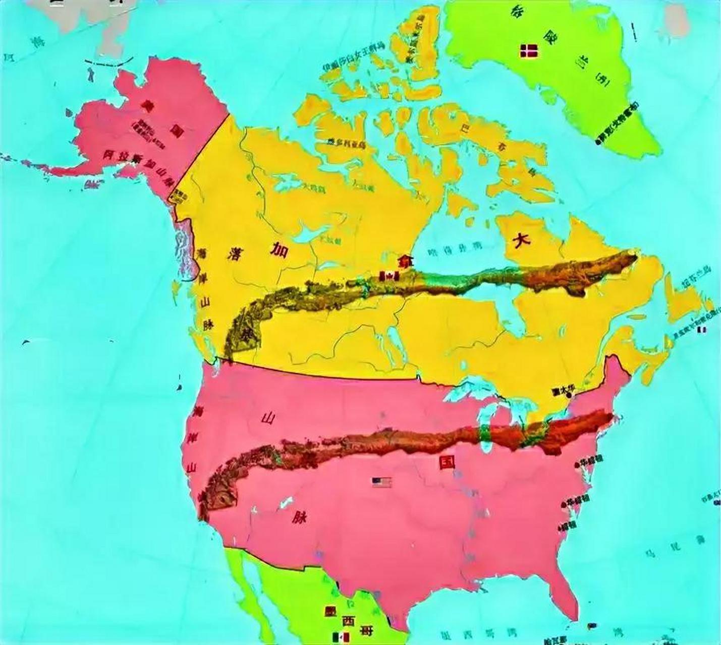 加拿大,美国两个国家是北美洲的邻居,两国边境线长8800多公里,边境线