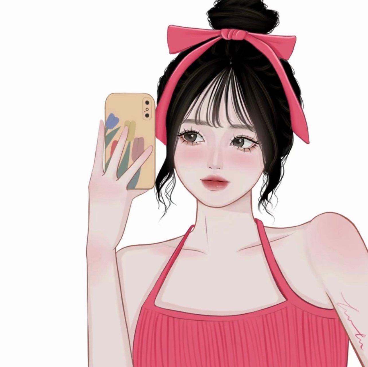 韩国卡通气质女生头像图片