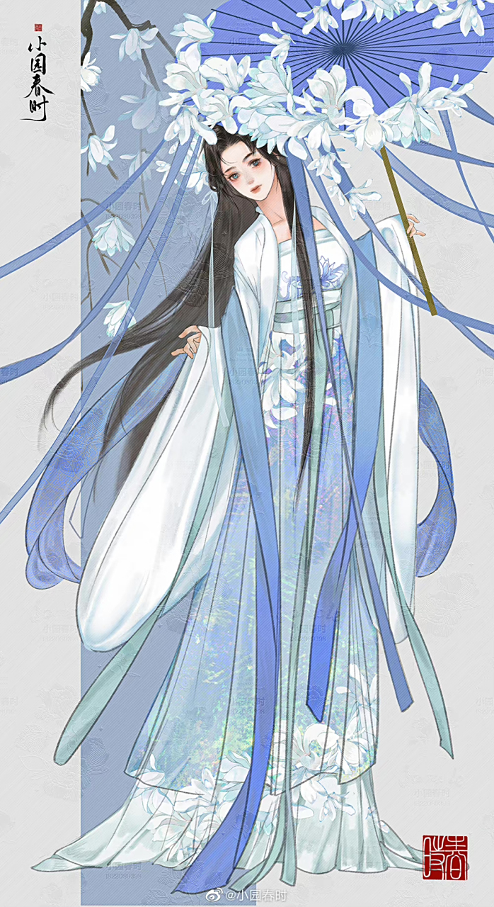 二次元# 兰花拟人化,决绝子.来自小园春时