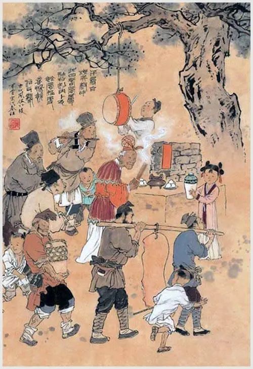 中国画|正月十五闹元宵,还得看92岁老画家笔下的民俗画