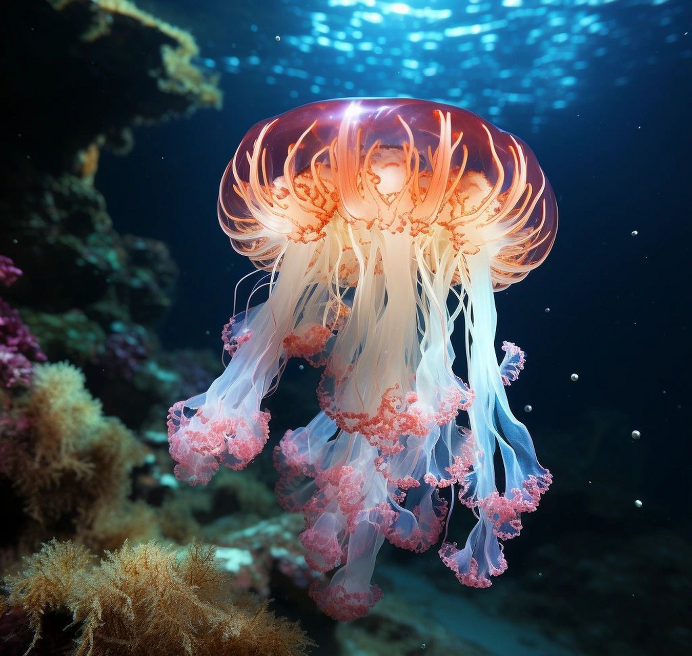 水母头像壁纸 ,好梦幻的水母,这个水母真的越看越好看那!好梦幻哦!