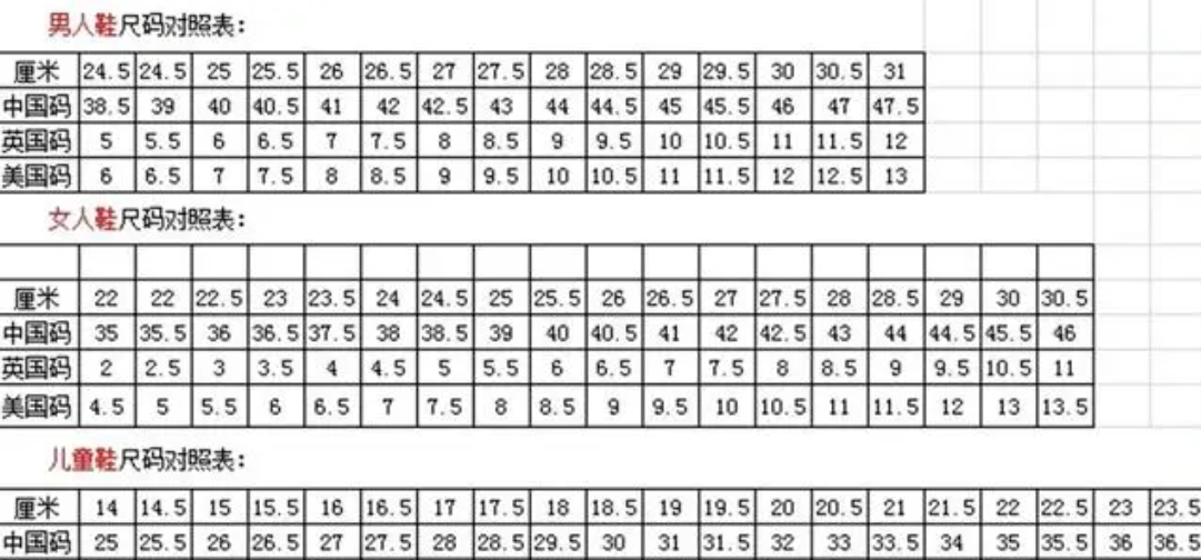 脚长270mm穿多大的鞋