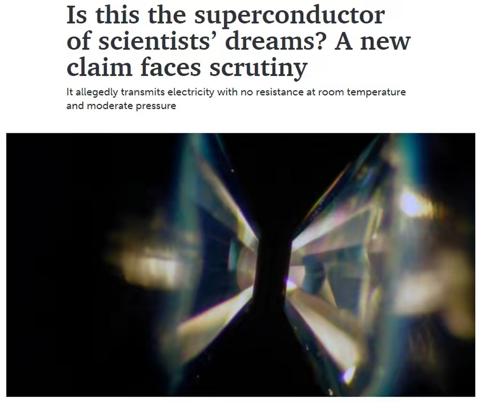 美国科学家ranga dias及其团队称发现了室温超导体,为何大家都不太