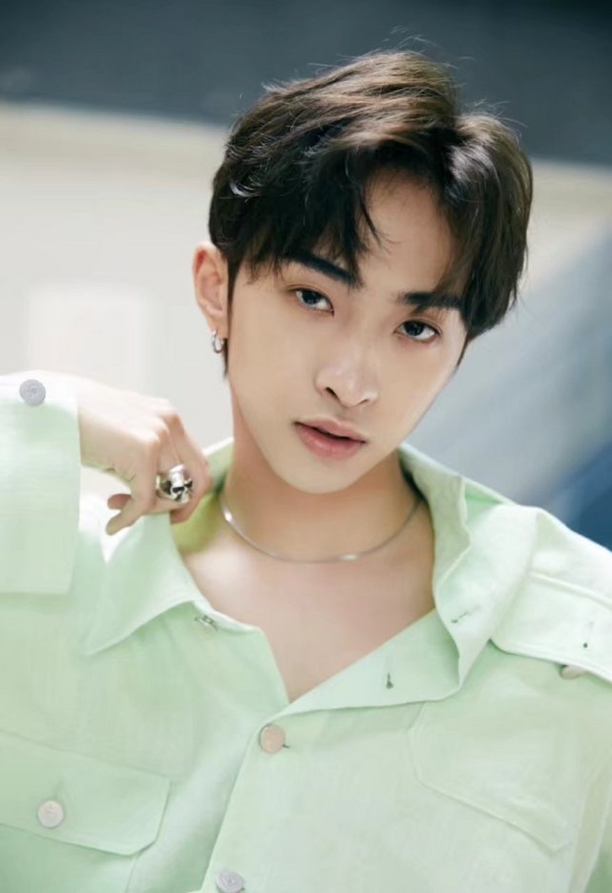 伊能静哈林的儿子哈利晒出自己最近的照片,照片中的他绿色上衣,白色