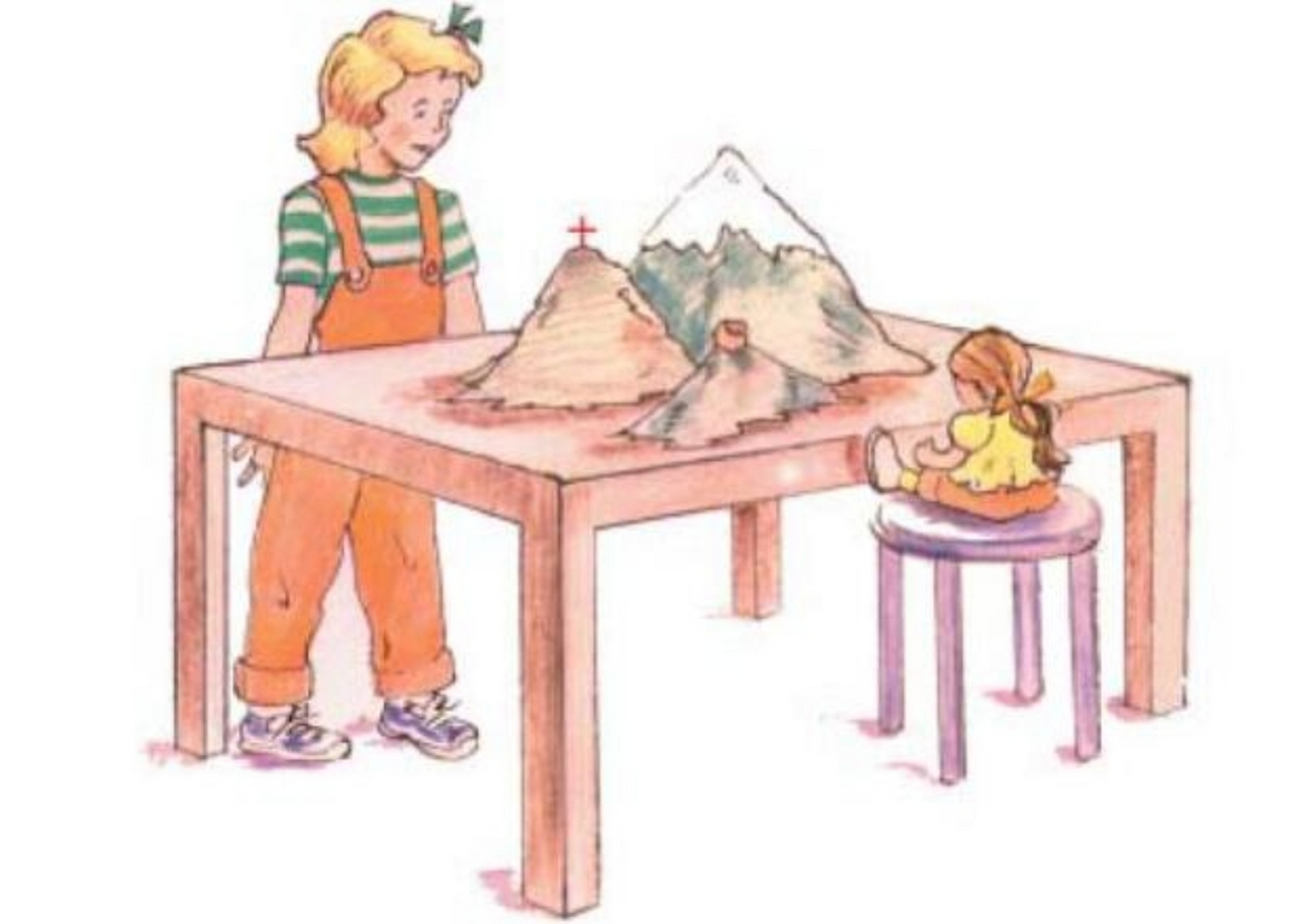 著名的儿童心理学家皮亚杰为了研究孩子"中心化"的问题,即孩子是不是