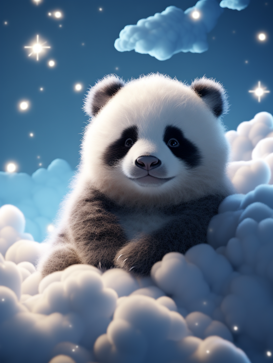 云端里的大熊猫头像壁纸背景图多张精选